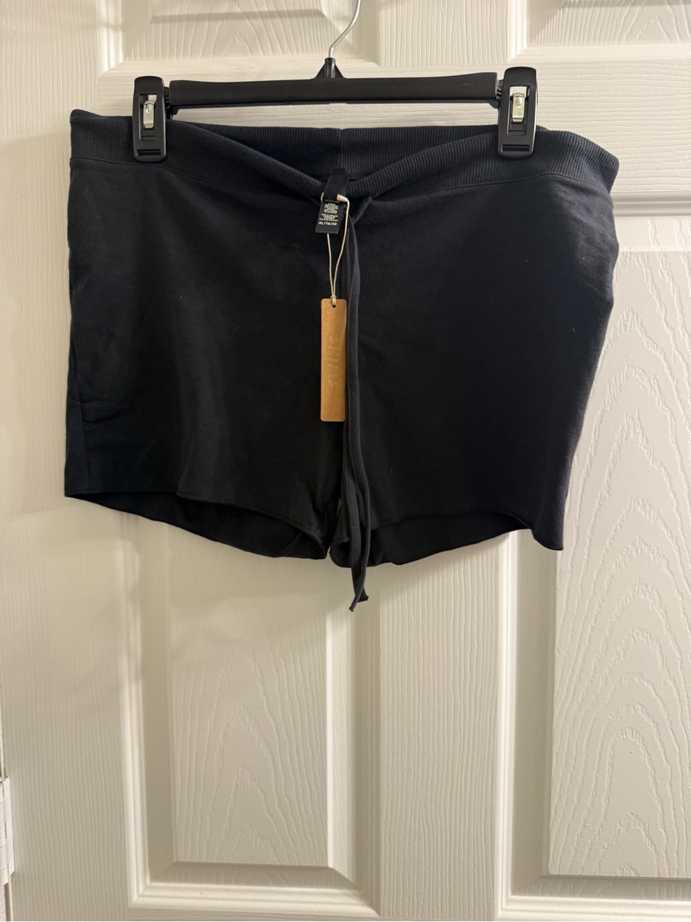 SKIMS Black High-Rise Bike Shorts with Drawstring